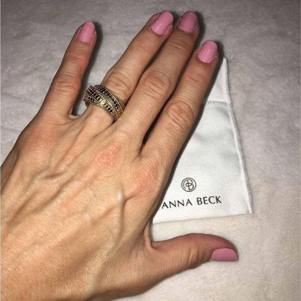 Anna Beck Twist Ring 925 18k GP